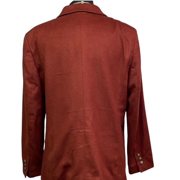 LL Bean Rust Brown Cashmere Wool Jacket - Picture 3 of 4